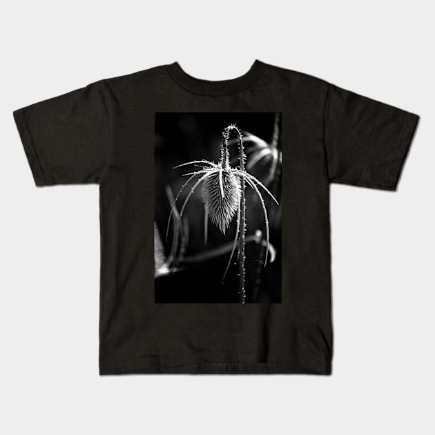 Bowed Head (b&w) Kids T-Shirt by photoclique